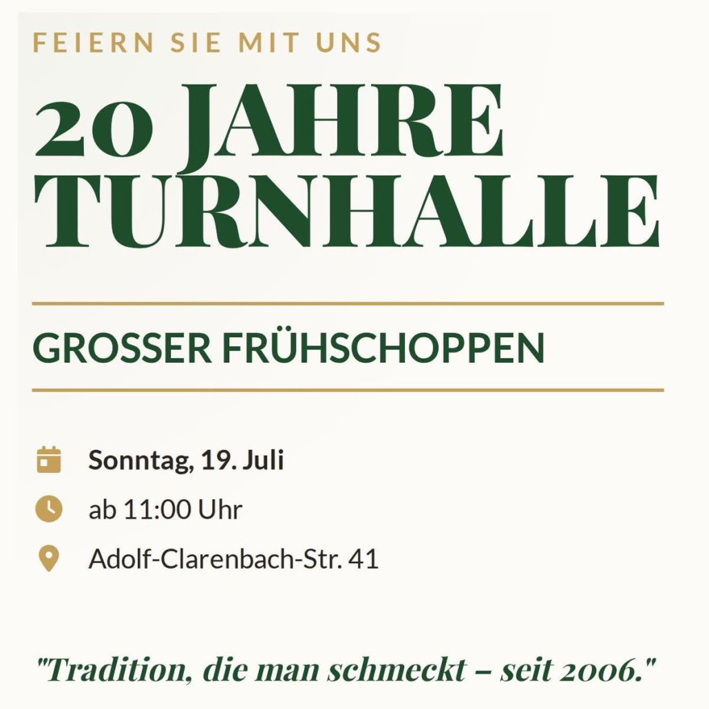 20 Jahre WMTV Restaurant Turnhalle Solingen 2026